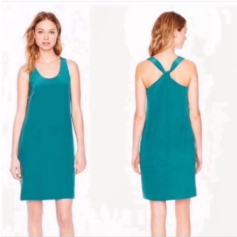 J. Crew Factory dress green shift emerald sleeveless